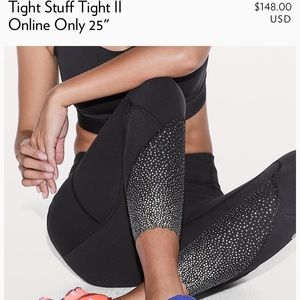 EUC Lululemon Tight Stuff Leggings Size 4 Black